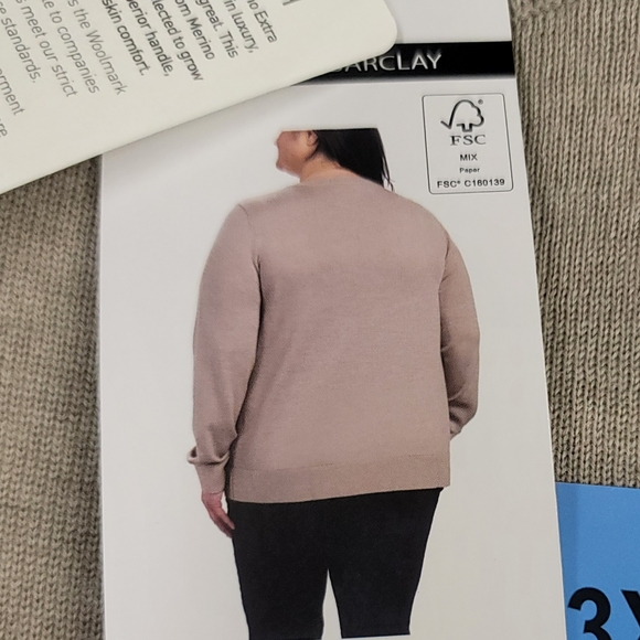 Womens Katherine Barclay Merino Wool Lghtweight Sweater size 3X - Picture 4 of 12